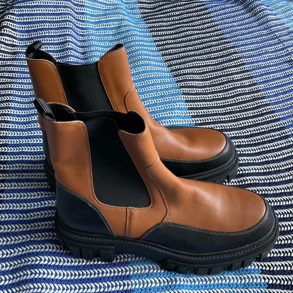 Marc Fisher Brown and Black Winter Boots